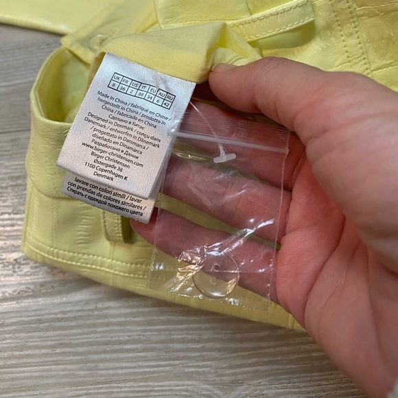 ROTATE Birger Christensen Rotie Pants in Luminary Green / Yellow Size 34 - NWT - Picture 8 of 10